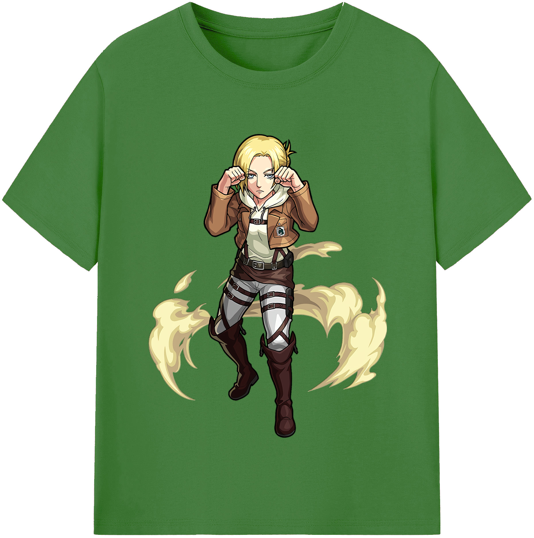 （画像用） 進撃の巨人 アニ・レオンハート Attack on Titan Annie Leonhart レディースカジュアルプリントTシャツ（綿100％）
